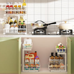 2-stufiger Waschbecken-Organizer – Höhenverstellbar