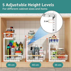 2-stufiger Waschbecken-Organizer – Höhenverstellbar