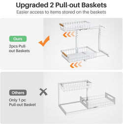2-stufiger Waschbecken-Organizer – Höhenverstellbar