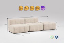 3 Teiliges Modulares Sofa – Beige