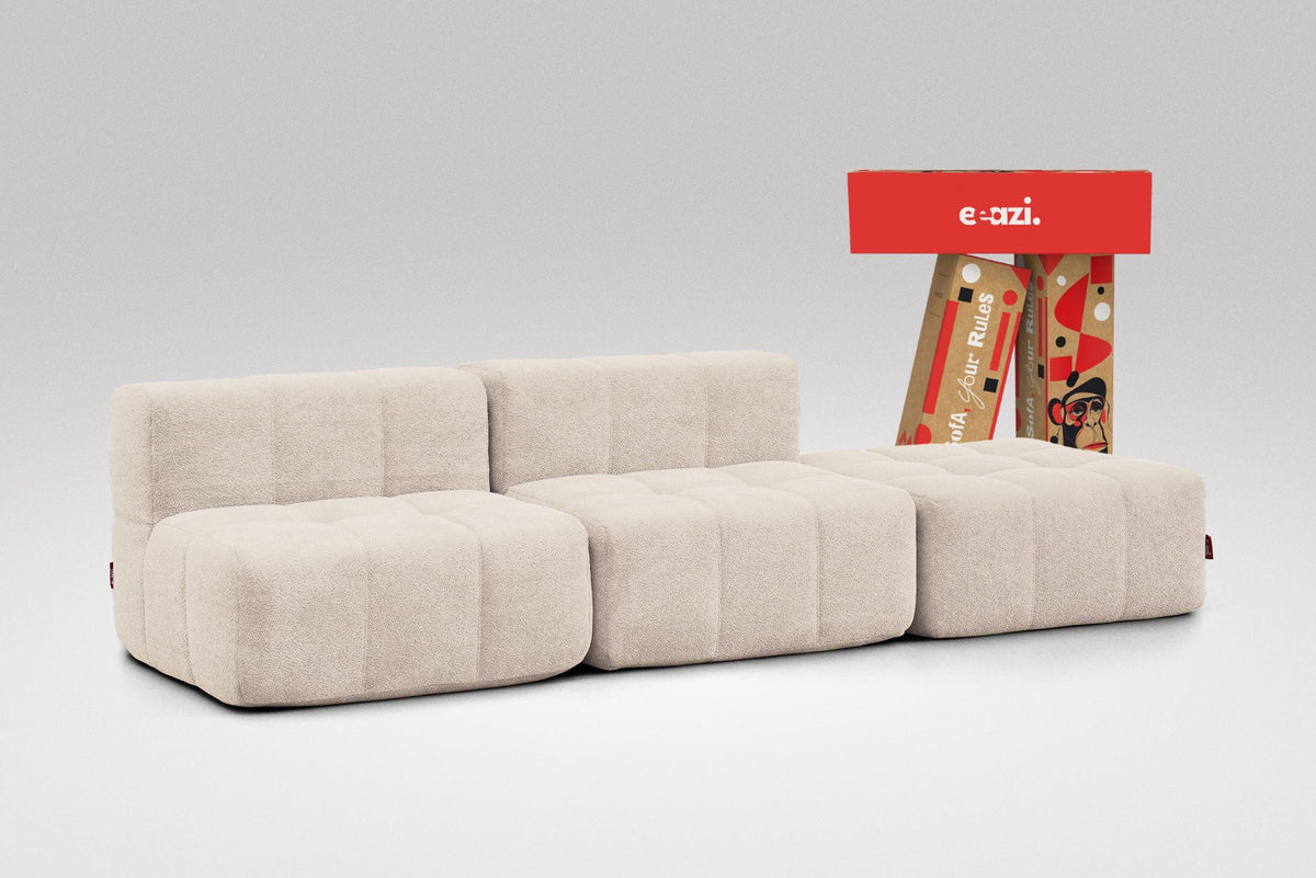 3 Teiliges Modulares Sofa – Beige