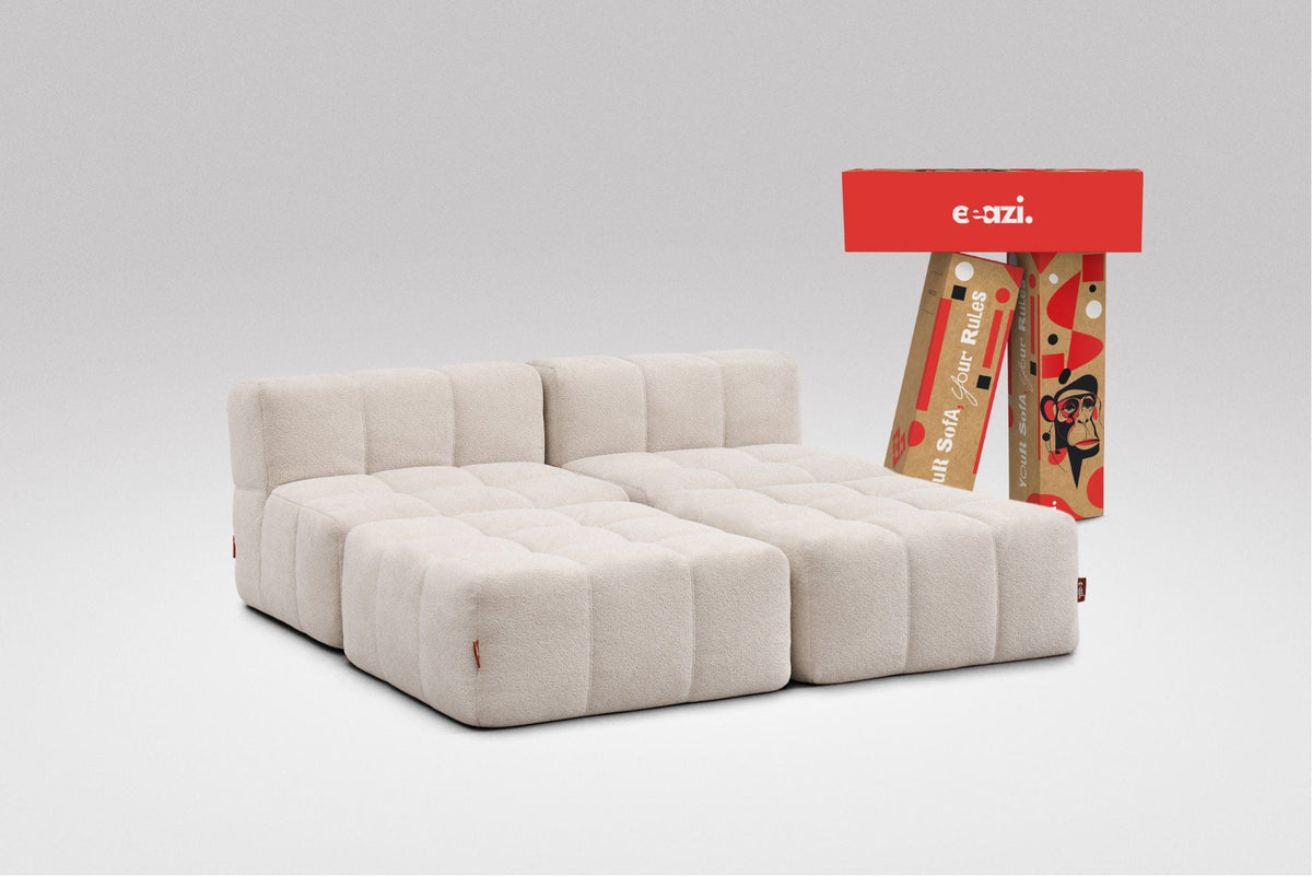 4 Teiliges Modulares Sofa – Beige