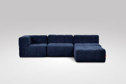 4 Teiliges Modulares Sofa – Blau