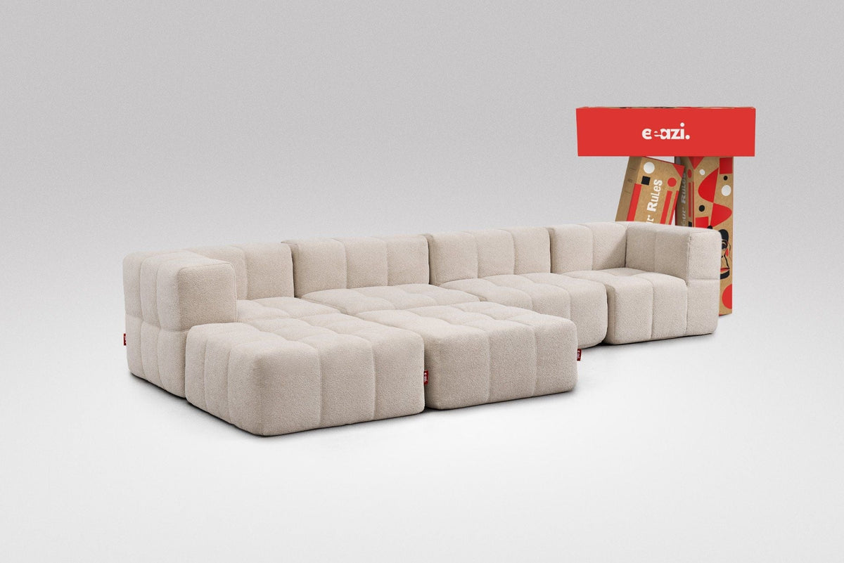 6 Teiliges Modulares Sofa – Beige