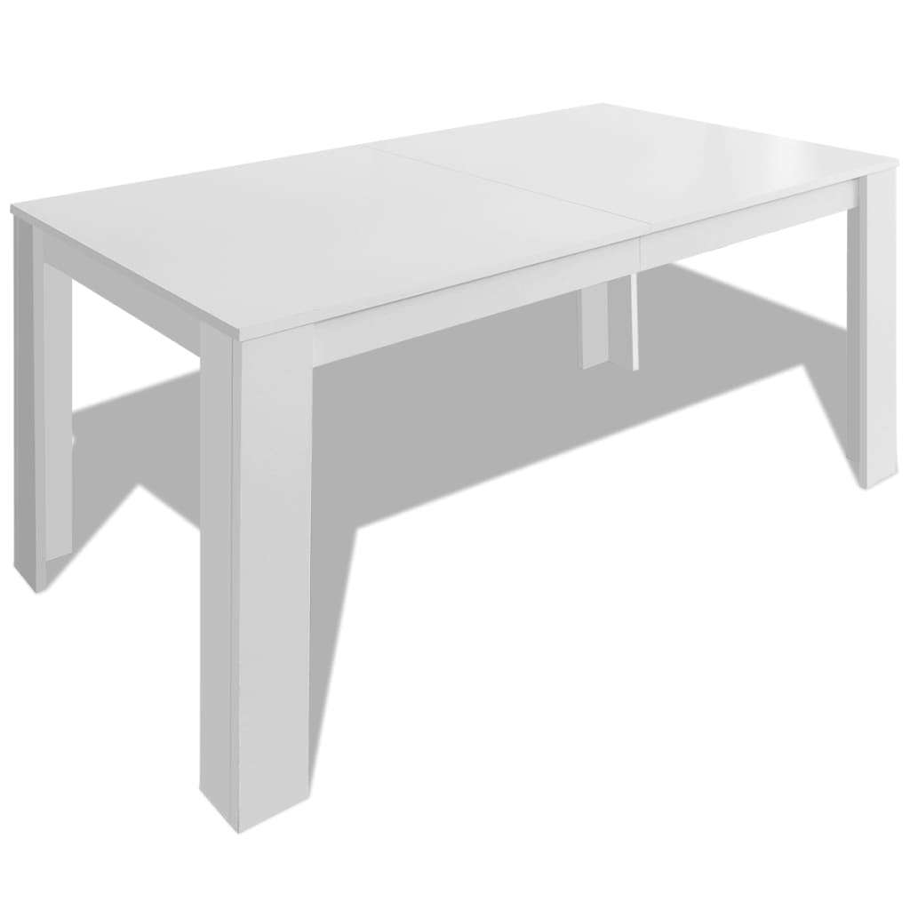 NNEVL Esstisch 140 × 80 × 75 cm – Weiß