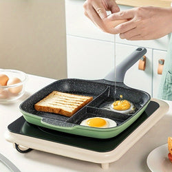 3-in-1 Antihaft-Grillpfanne mit unterteilten Kochbereichen
